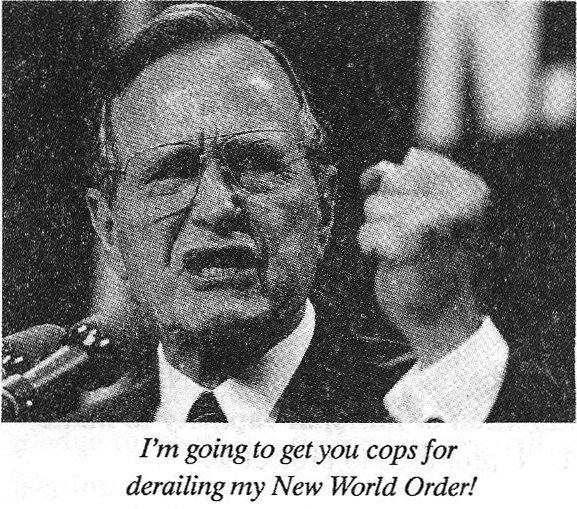 Bush, making a point